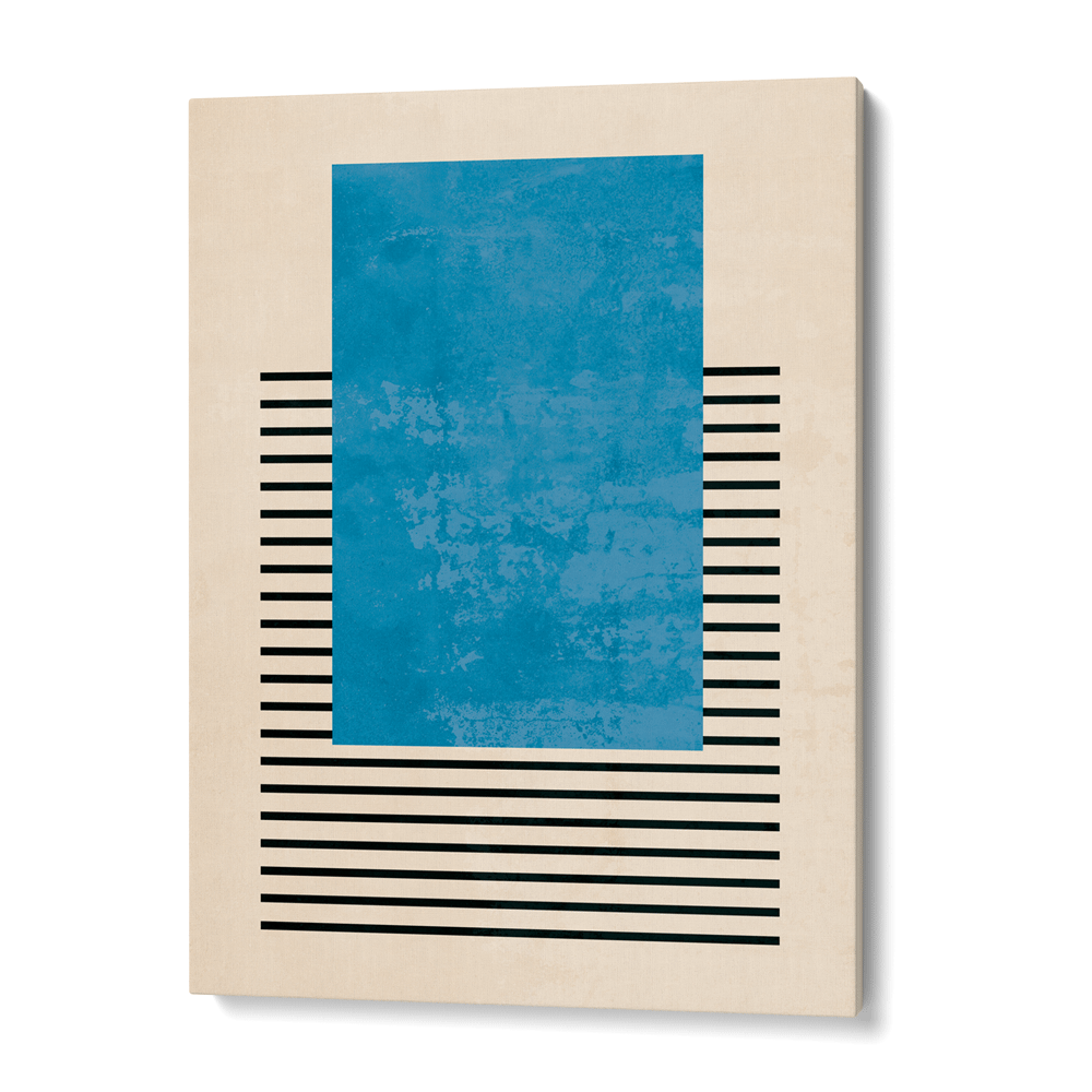 Azure Colour Block Abstract Art Prints-Gallery Wrap-Nook At You