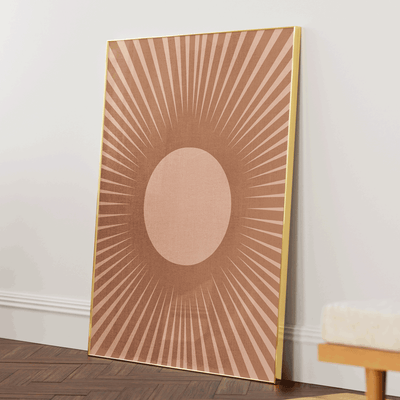 Bohemian Rays Nook At You Matte Paper Gold Metal Frame