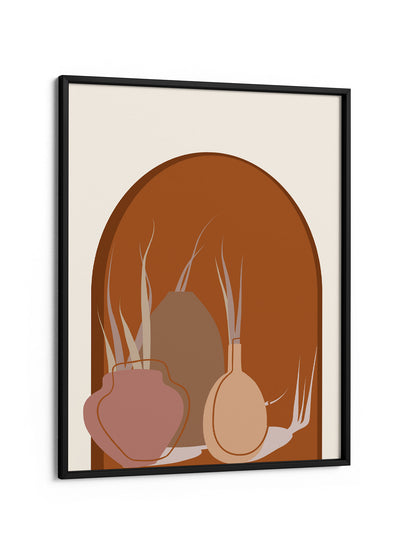 Terracotta Pots Nook At You Matte Paper Black Frame