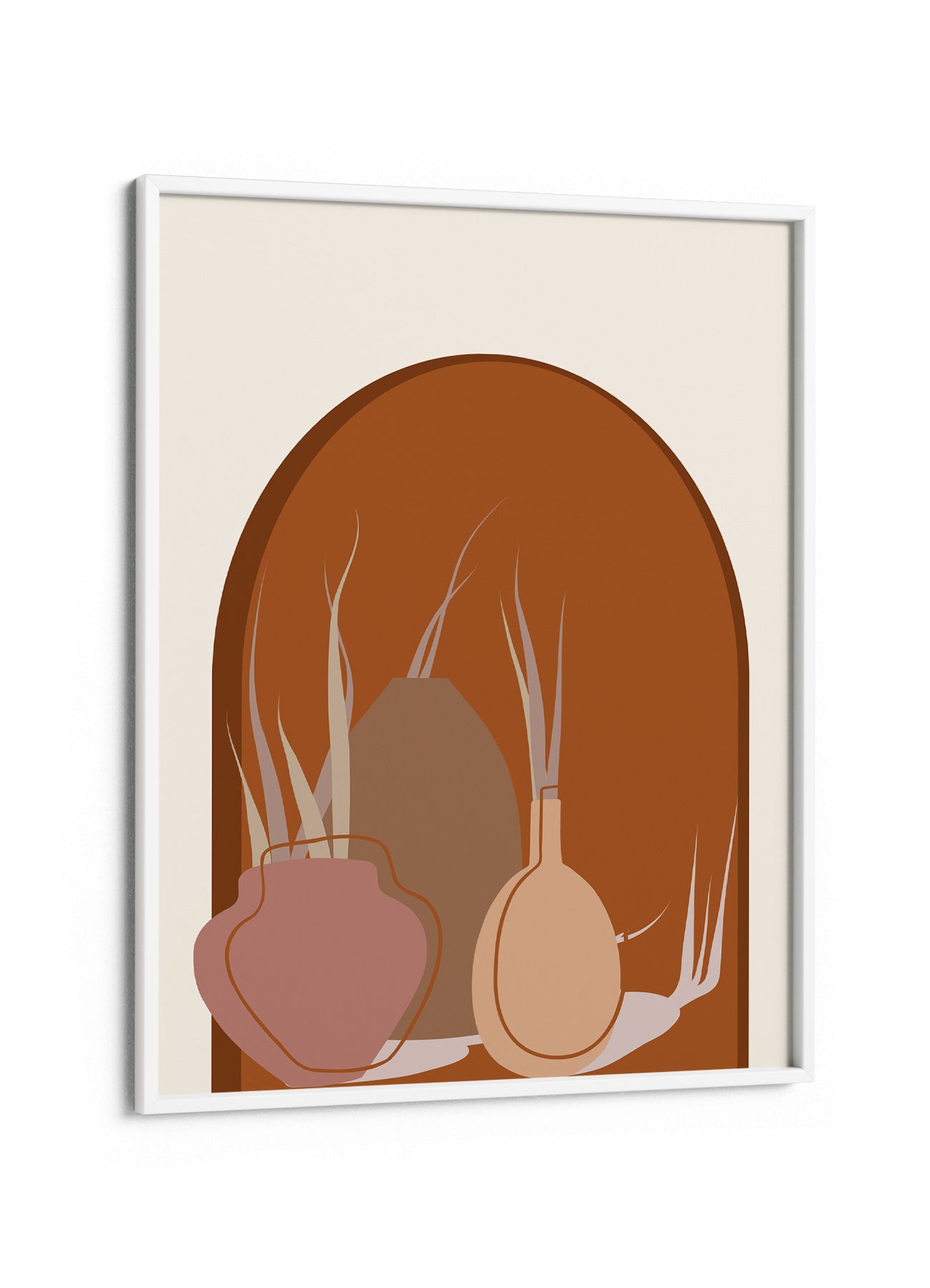 Terracotta Pots Nook At You Matte Paper White Frame