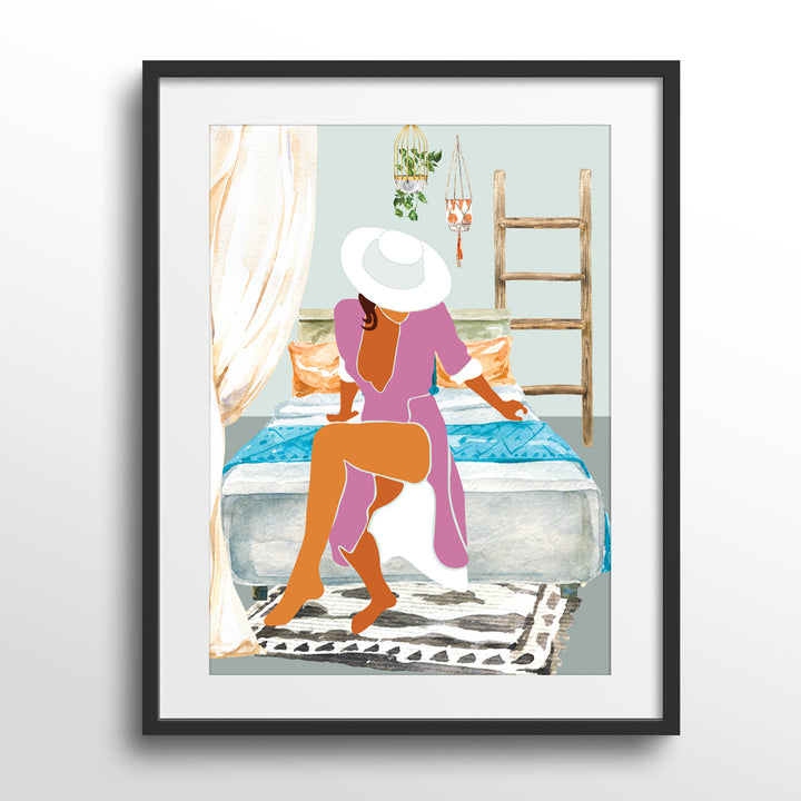 Bohemian Dream Nook At You Matte Paper Black Frame With Mount