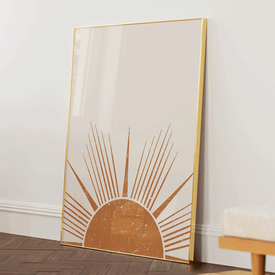 Boho Sunrise Nook At You Matte Paper Gold Metal Frame