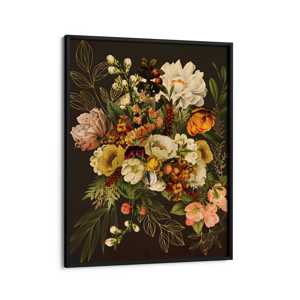 Abstract Garden Nook At You Matte Paper Black Frame