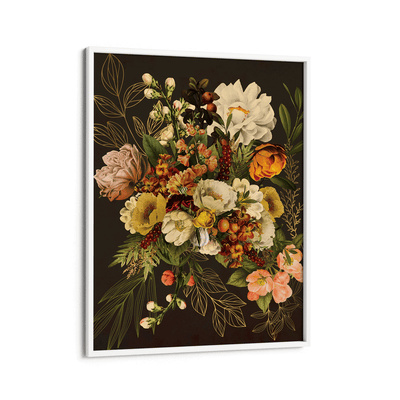 Abstract Garden Nook At You Matte Paper White Frame