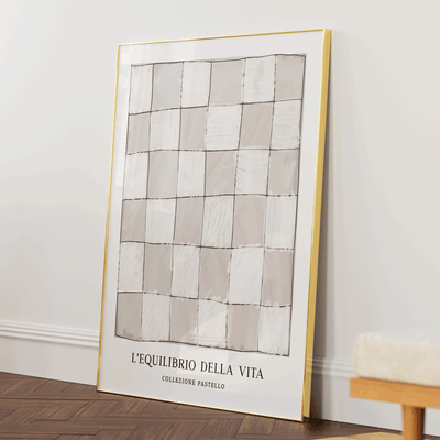 Checkmate Nook At You Matte Paper Gold Metal Frame