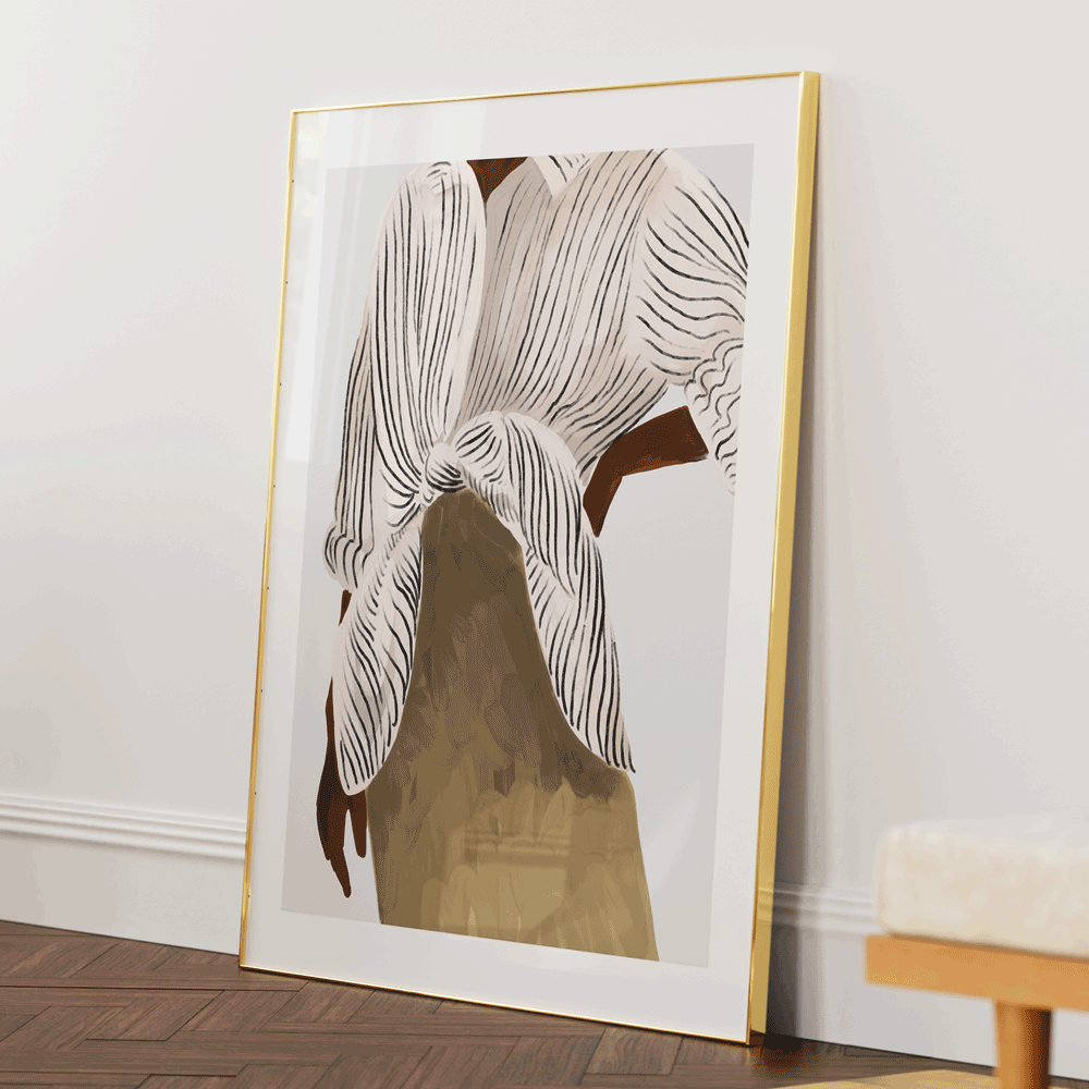 Chic Nook At You Matte Paper Gold Metal Frame
