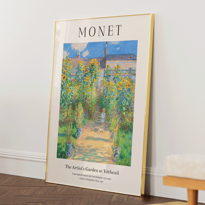 Claude Monet- Le Jardin De L'artiste a Giverny Nook At You Matte Paper Gold Metal Frame