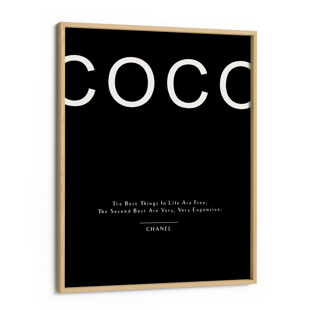 COCO Chanel - Black Nook At You Matte Paper Wooden Frame