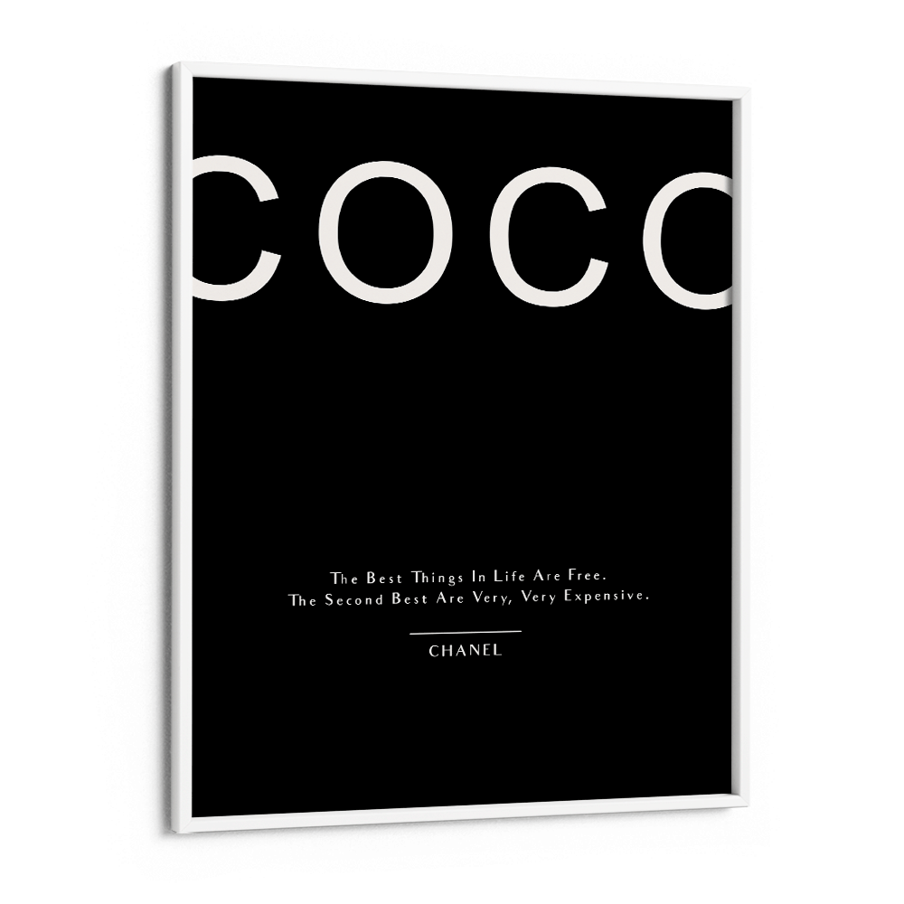 COCO Chanel - Black Nook At You Matte Paper White Frame