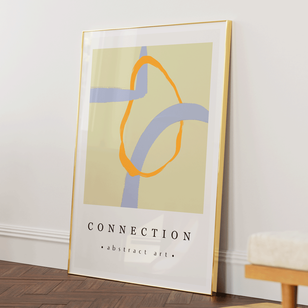 Connection Exhibition Poster Nook At You Matte Paper Gold Metal Frame