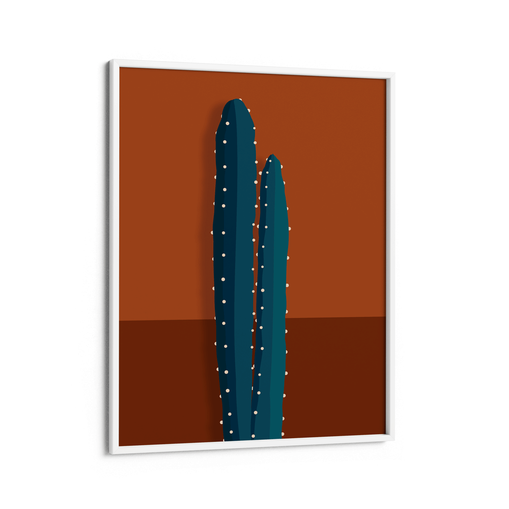 Mid Century Cactus Nook At You Matte Paper White Frame