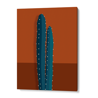 Mid Century Cactus Nook At You Canvas Gallery Wrap