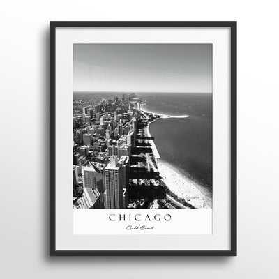 Chicago Nook At You Matte Paper Black Frame With Mount