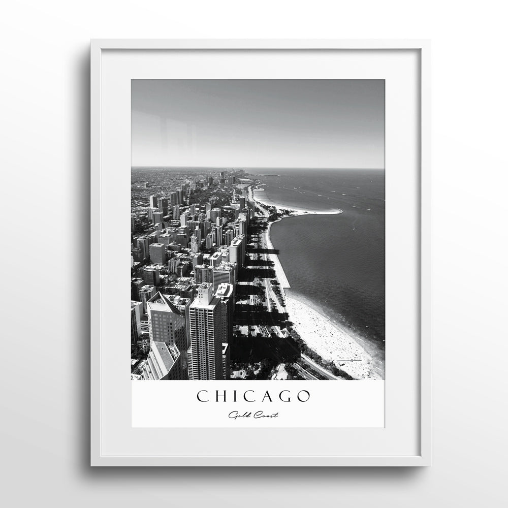Chicago Nook At You Matte Paper White Frame With Mount