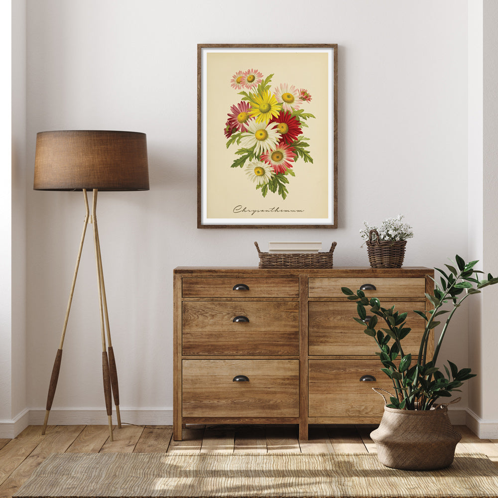 Chrysanthemum - Lemon Nook At You Matte Paper Rolled Art