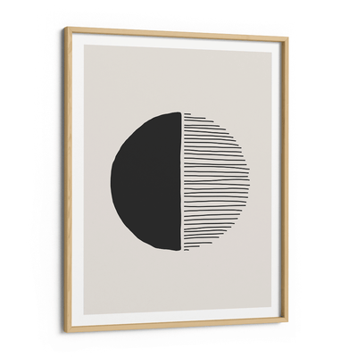 Abstract Geometric V Nook At You Matte Paper Wooden Frame