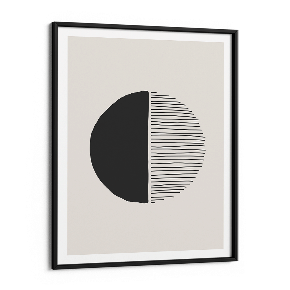 Abstract Geometric V Nook At You Matte Paper Black Frame