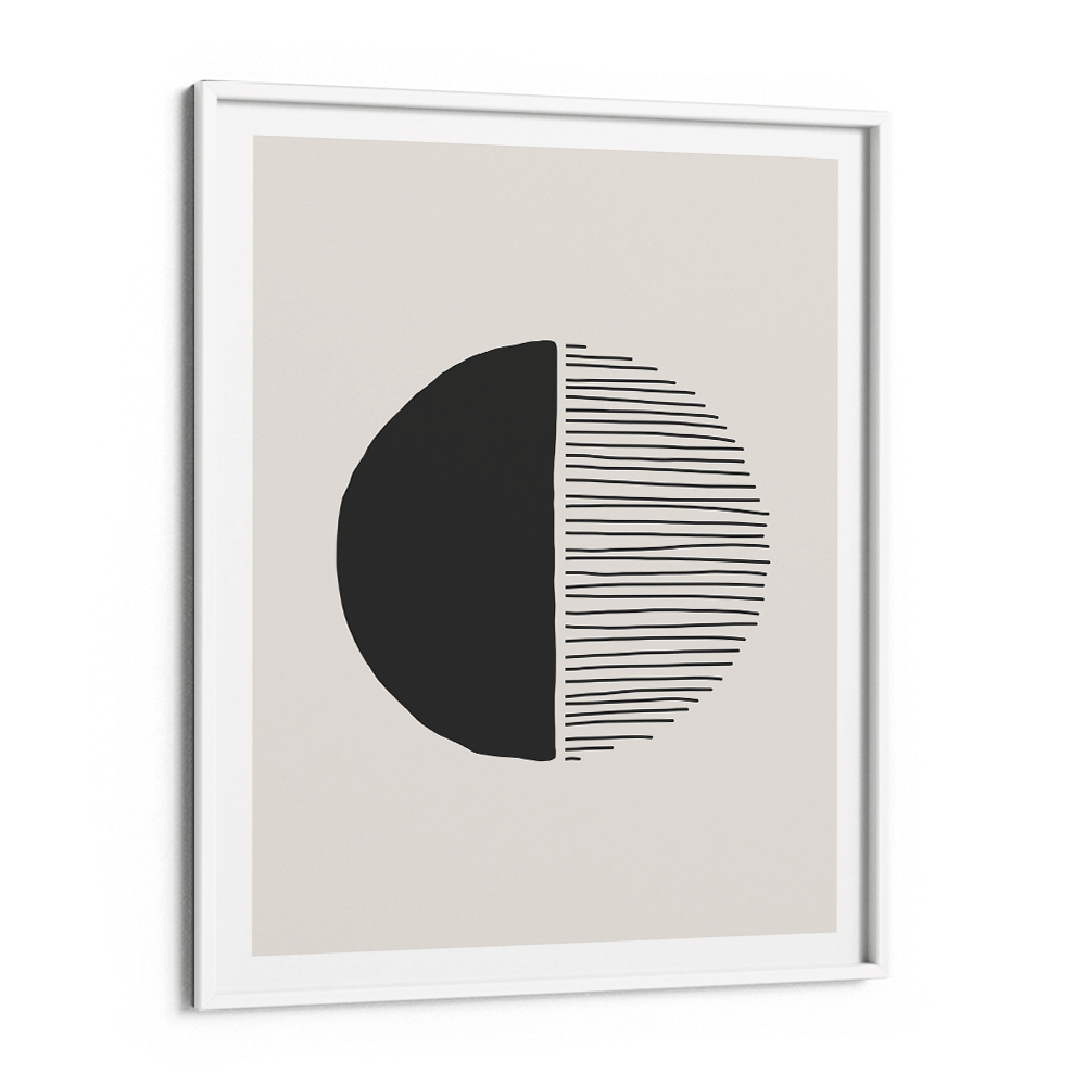 Abstract Geometric V Nook At You Matte Paper White Frame
