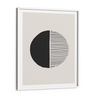 Abstract Geometric V Nook At You Matte Paper White Frame