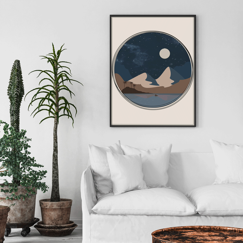 Moonlit Nook At You Matte Paper Rolled Art