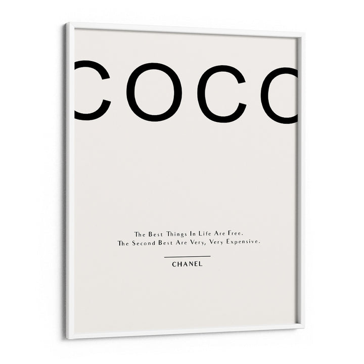 COCO Chanel - White Nook At You Matte Paper White Frame