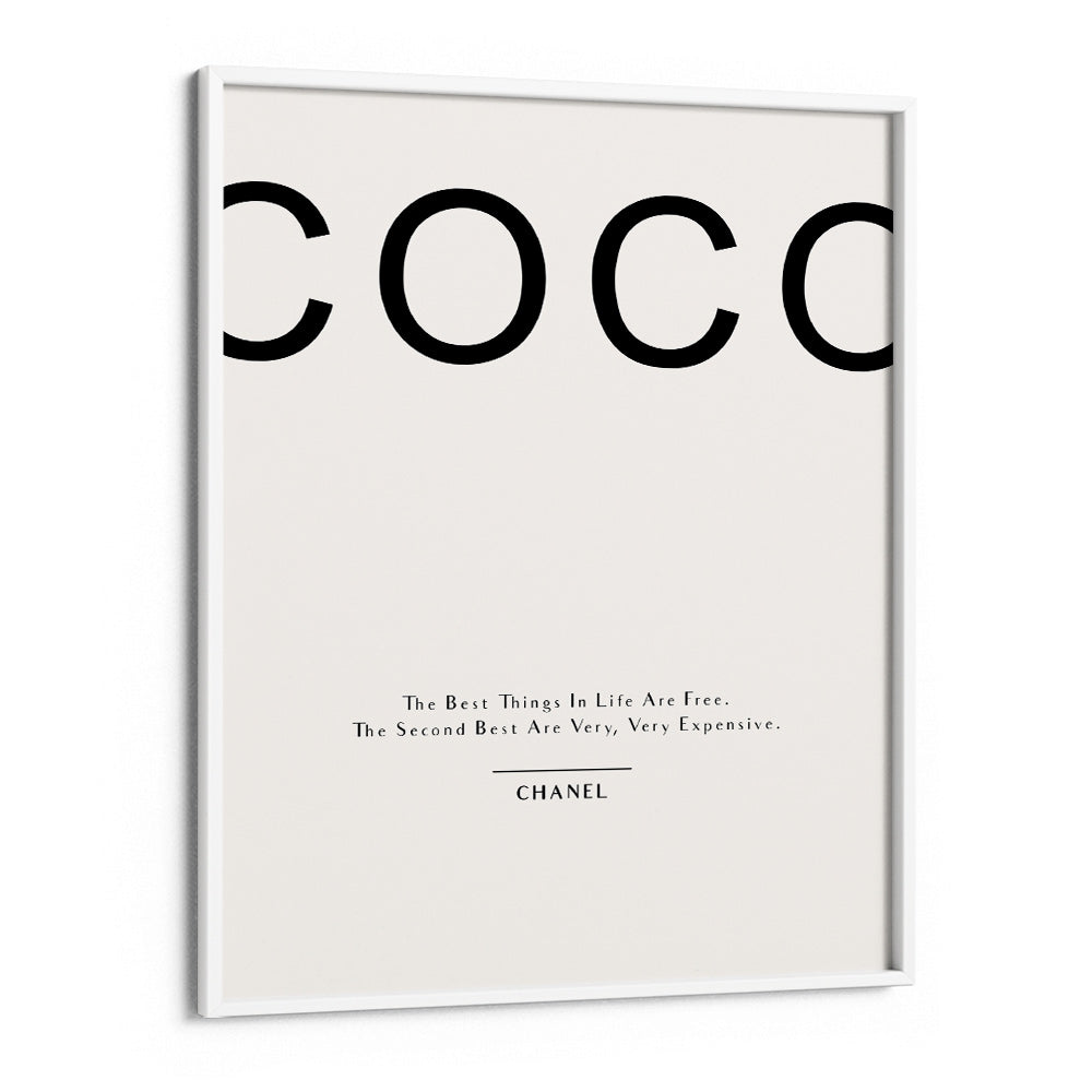 COCO Chanel - White Nook At You Matte Paper White Frame