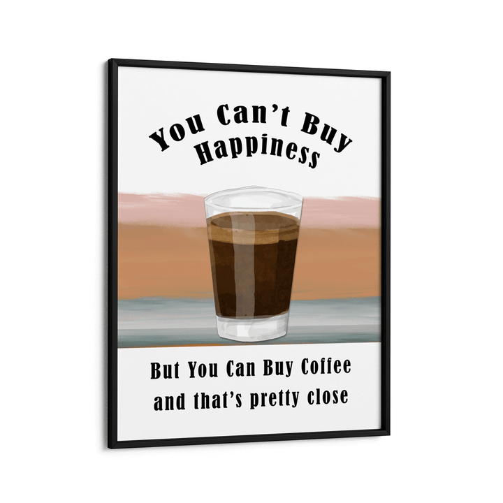 Coffee = Happiness Nook At You Matte Paper Black Frame