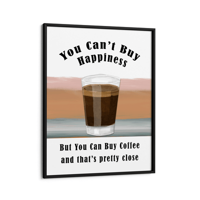 Coffee = Happiness Nook At You Matte Paper Black Frame