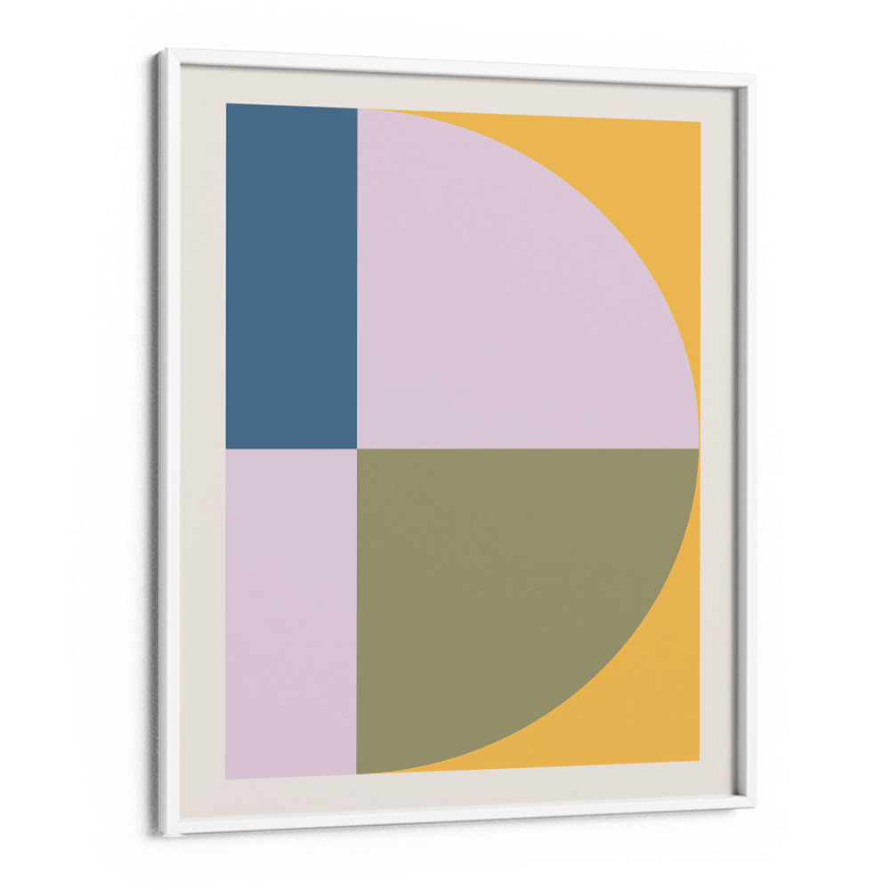 Kaleidoscopic Colour Block Nook At You Matte Paper White Frame
