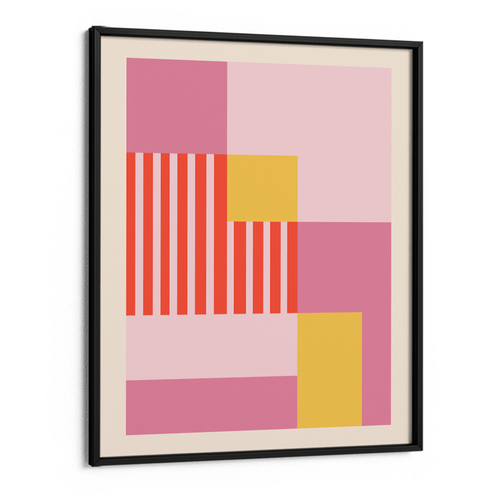 Peach Colour Block Abstract Prints – Nook At You