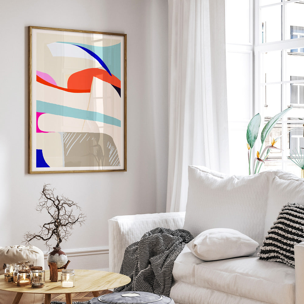 Playful Switch Abstract Wall Art-Rolled Art-Nook At You
