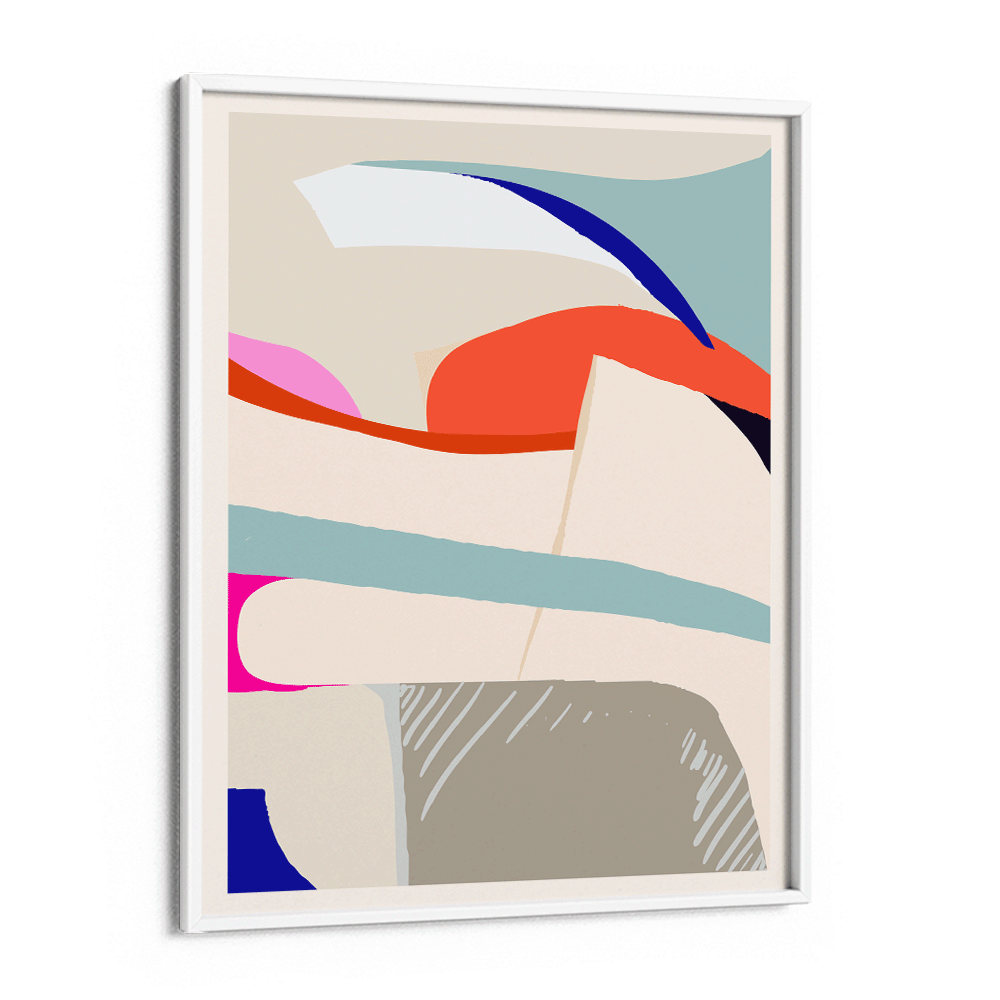 Playful Switch Abstract Wall Art-White Frame-Nook At You