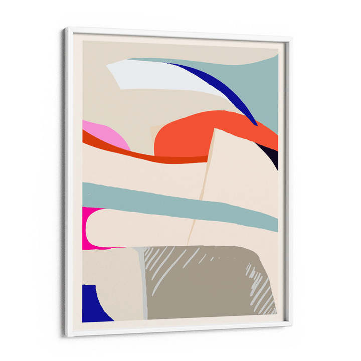 Playful Switch Abstract Wall Art-White Frame-Nook At You