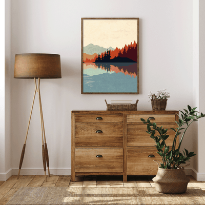 Vibrant Lake Nook At You Matte Paper Rolled Art