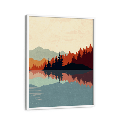 Vibrant Lake Nook At You Matte Paper White Frame