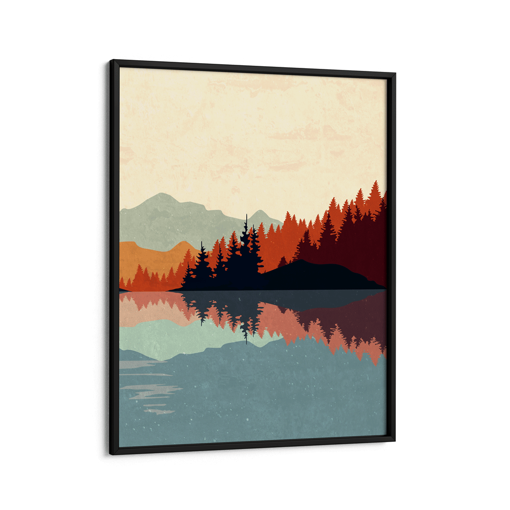 Vibrant Lake Nook At You Matte Paper Black Frame