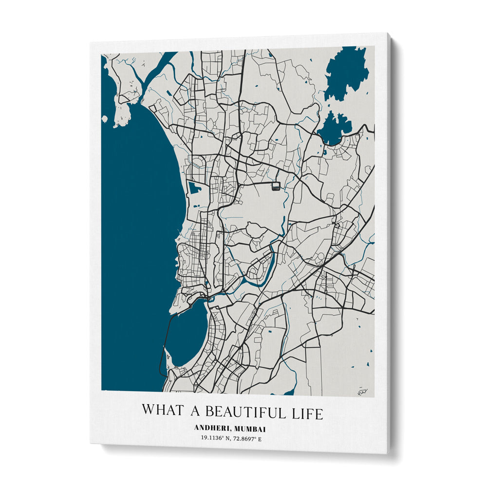 Map Art - Midnight Metropolis Nook At You Matte Paper Rolled Art
