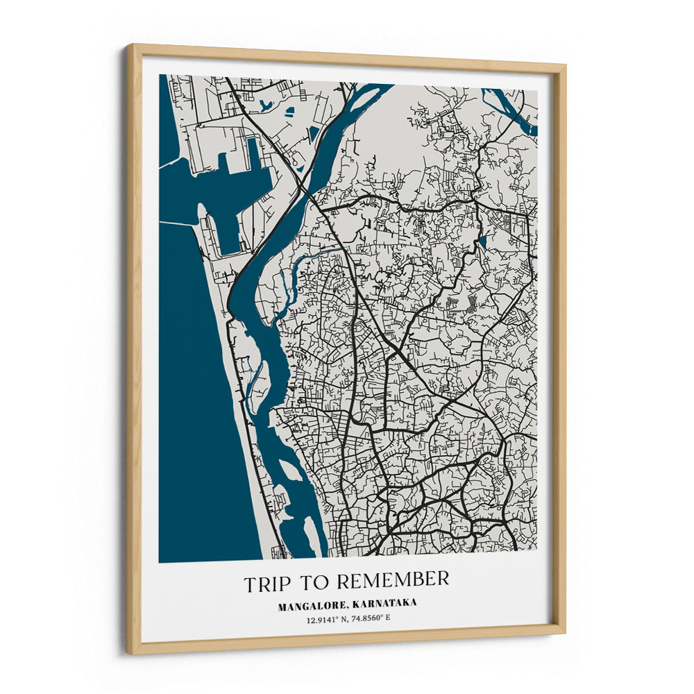 Map Art - Midnight Metropolis Nook At You Matte Paper Wooden Frame