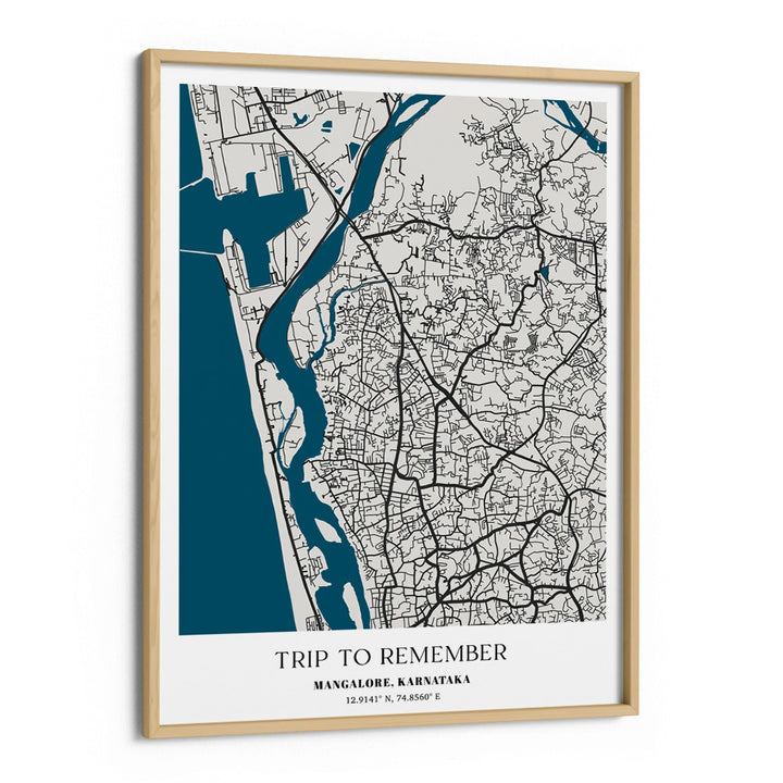Map Art - Midnight Metropolis Nook At You Matte Paper Wooden Frame
