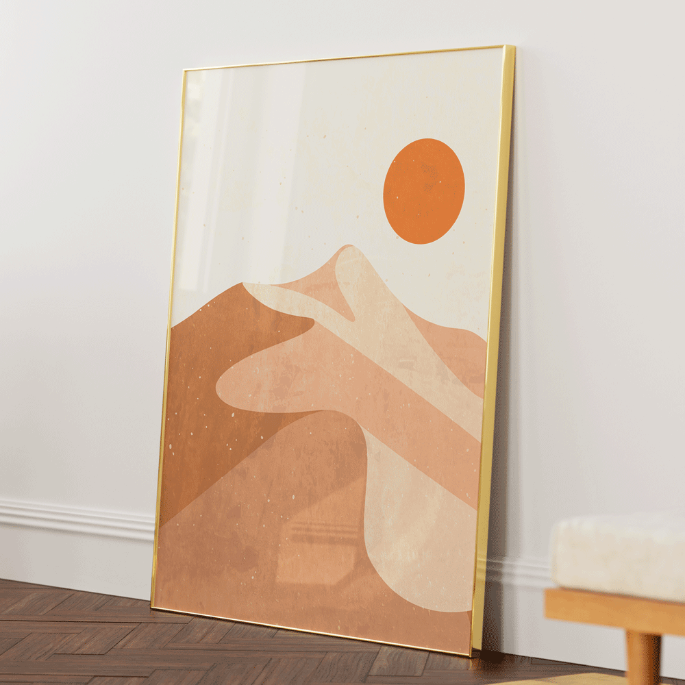 Desert Sun - 2 Nook At You Matte Paper Gold Metal Frame