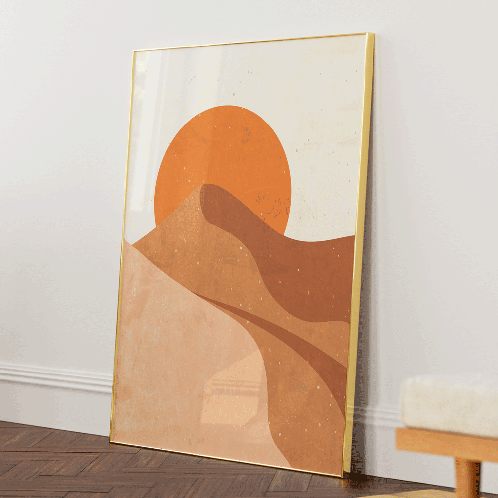 Desert Sun Nook At You Matte Paper Gold Metal Frame