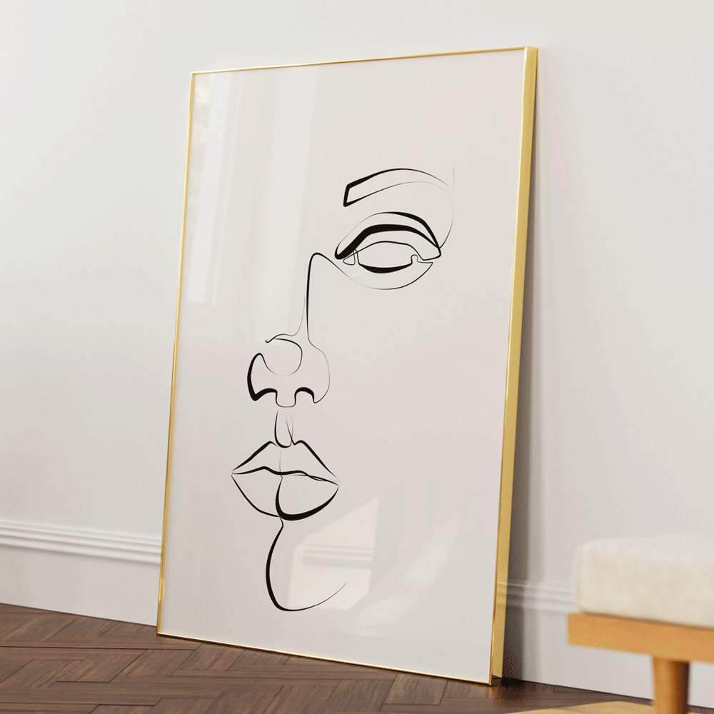 Desire Nook At You Matte Paper Gold Metal Frame