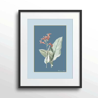 Blossom Bliss - Wild Blue Nook At You Matte Paper Black Frame With Mount