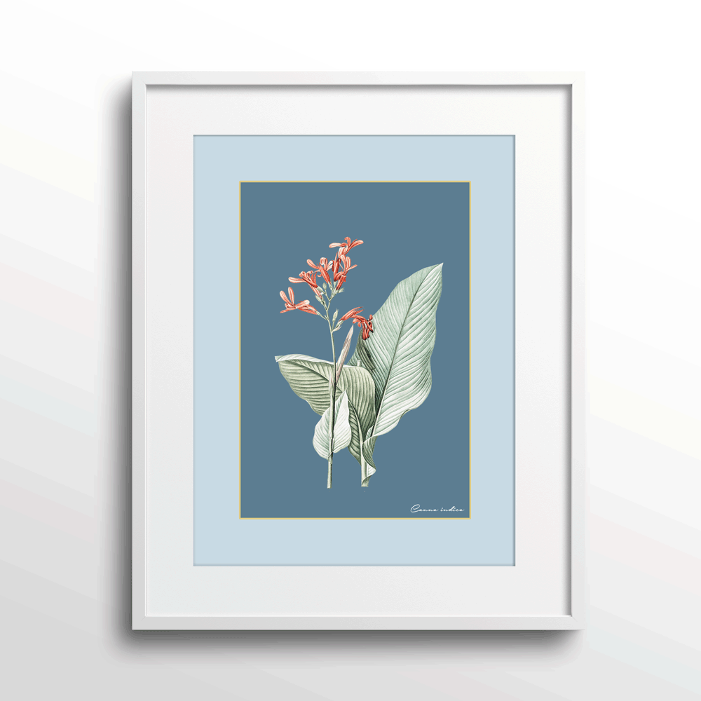Blossom Bliss - Wild Blue Nook At You Matte Paper White Frame With Mount