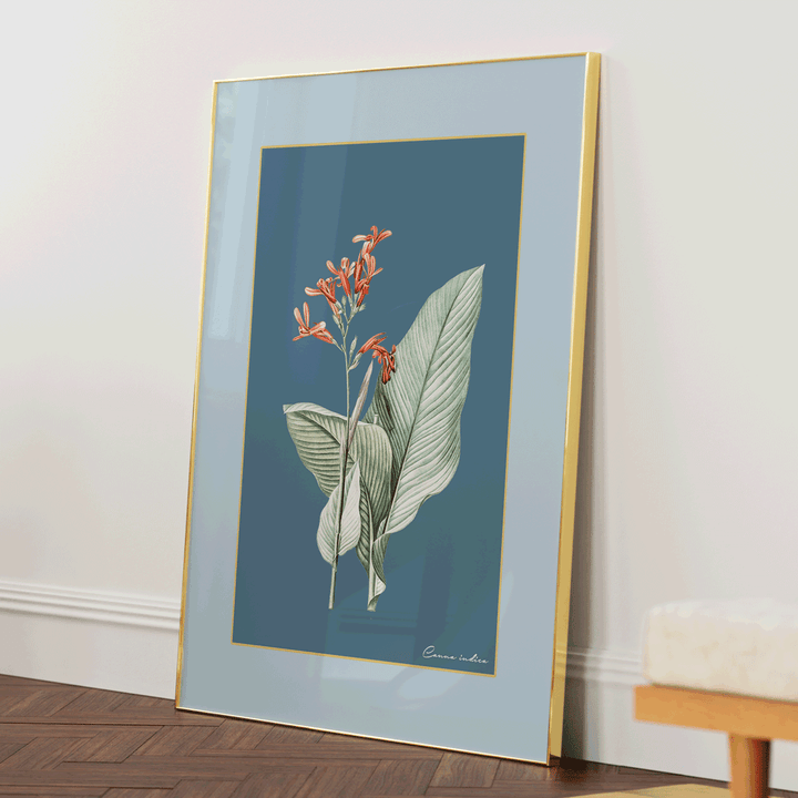 Blossom Bliss - Wild Blue Nook At You Matte Paper Gold Metal Frame