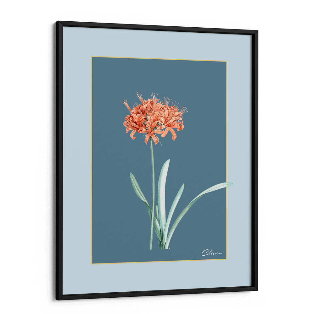 Ruby Blossom - Wild Blue Nook At You Matte Paper Black Frame