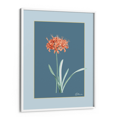 Ruby Blossom - Wild Blue Nook At You Matte Paper White Frame