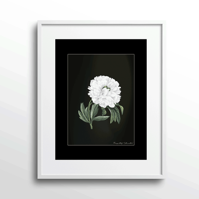Obsidian Bloom 1 Nook At You Matte Paper White Frame With Mount