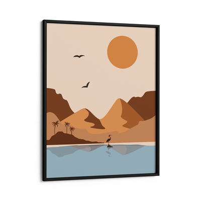Island At Day Nook At You Matte Paper Black Frame