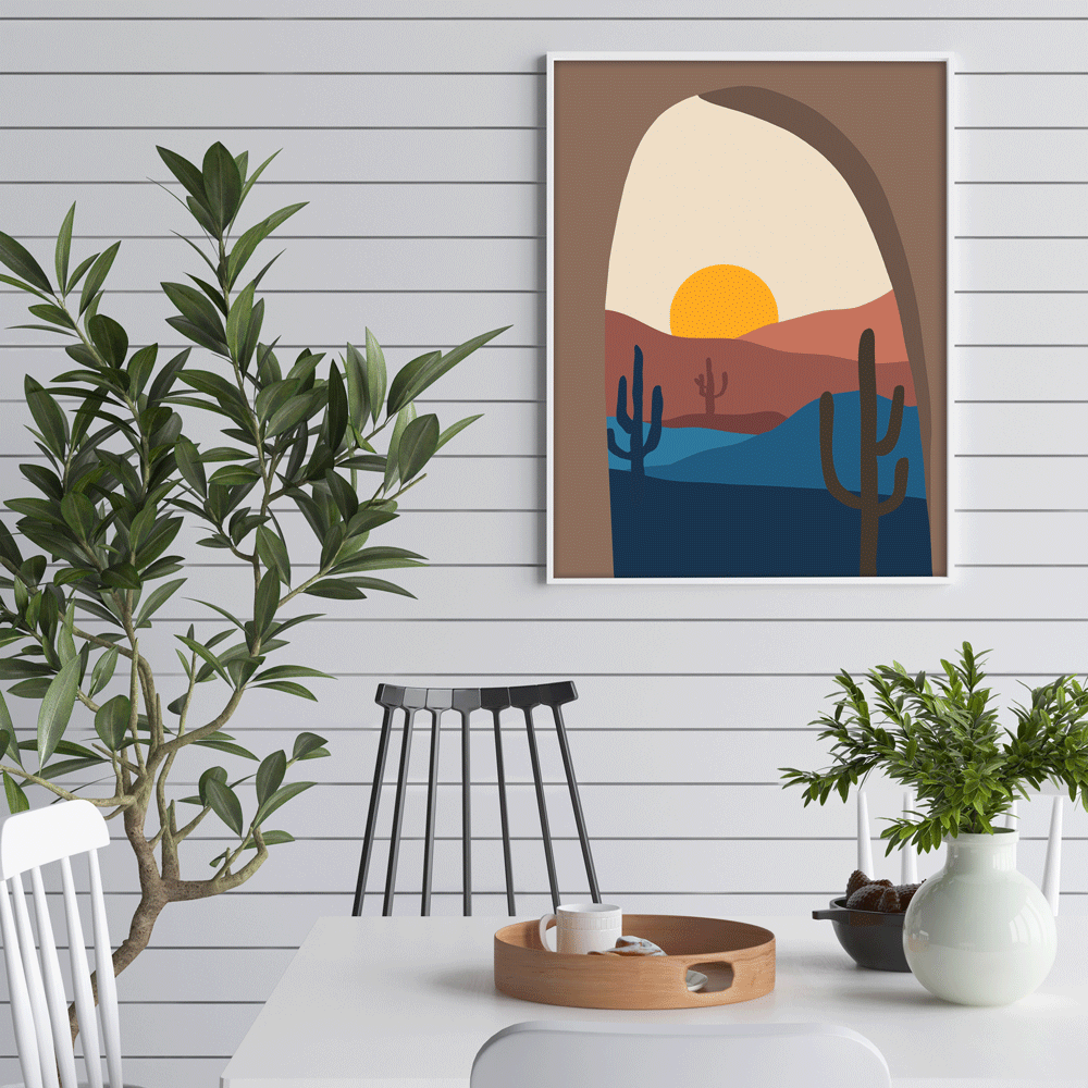 Desert Door Landscape Wall Art Painting Scenery Painting - XS / Matte Paper / Rolled Art - Nook At You